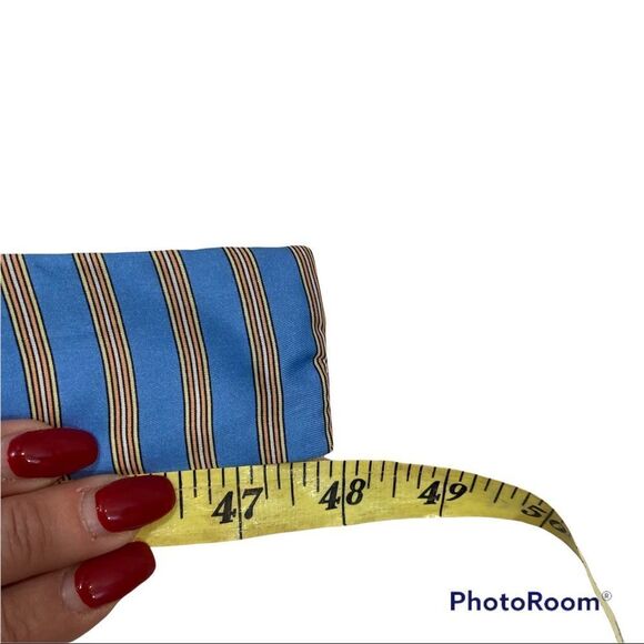 Electric Blue Symphony Scarf - Abstract Yellow Red Brown  Ladies Symphony 100% Silk‎ Blue Striped Scarf